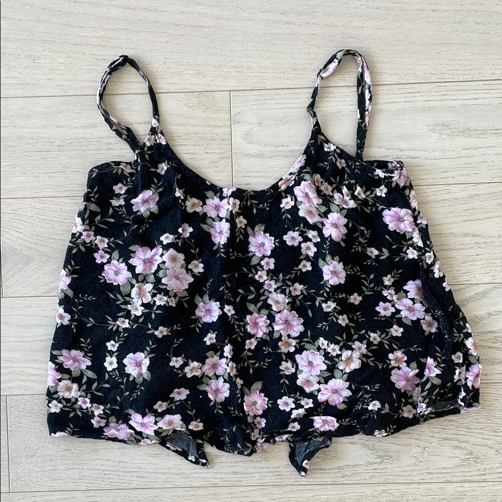 Floral Open Back Tank Top